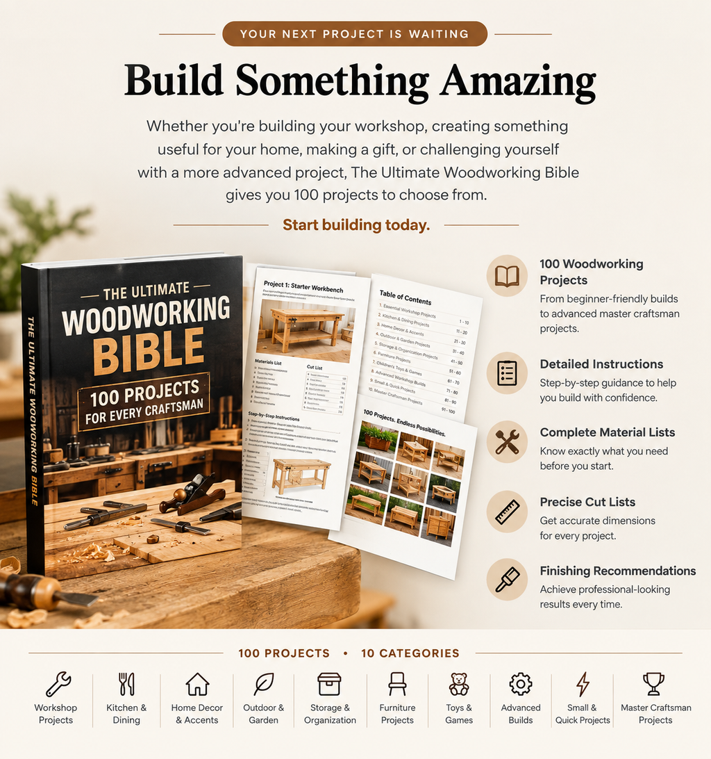 The Ultimate Woodworking Bible – 100 Projects for Every Craftsman