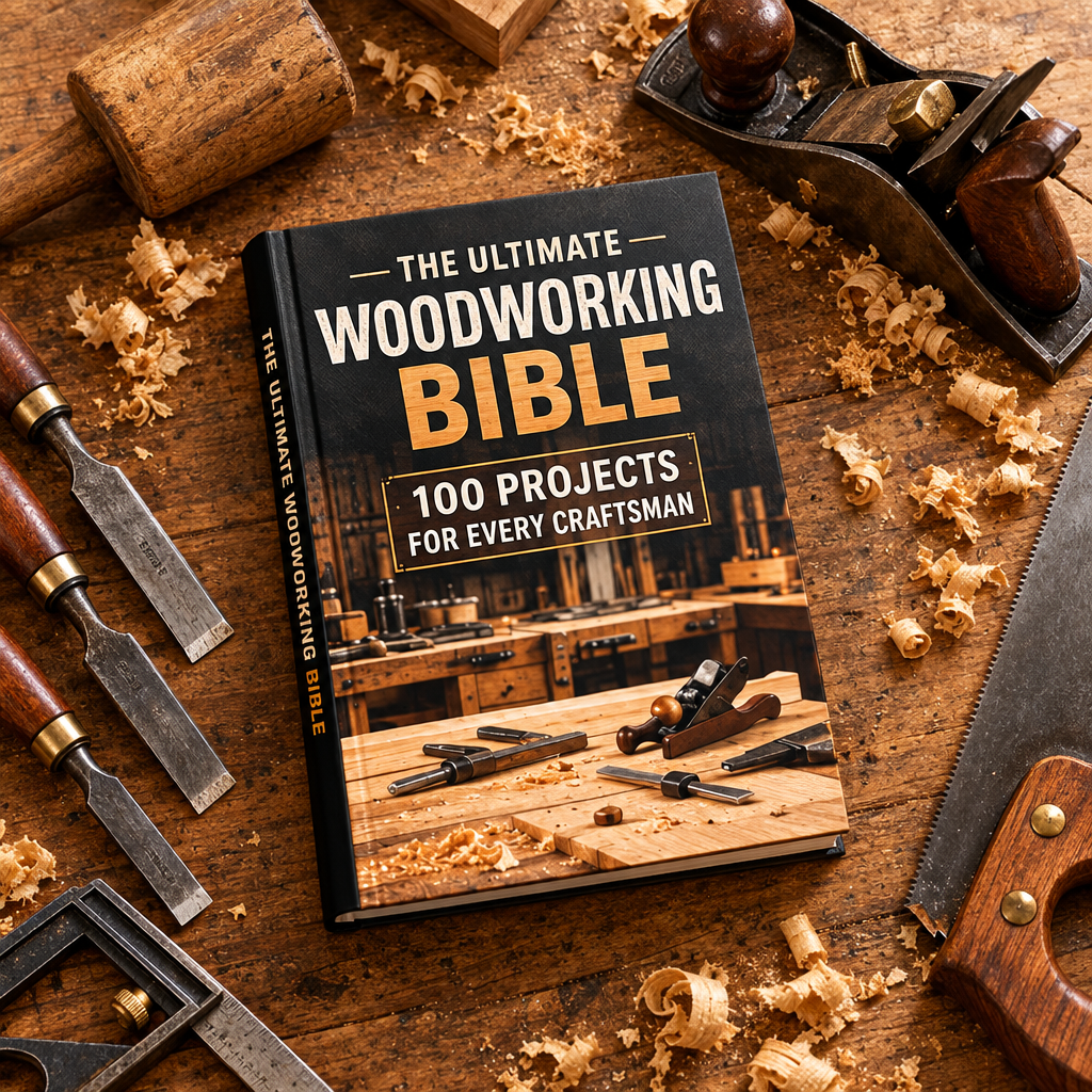 Woodworking Bible flat lay